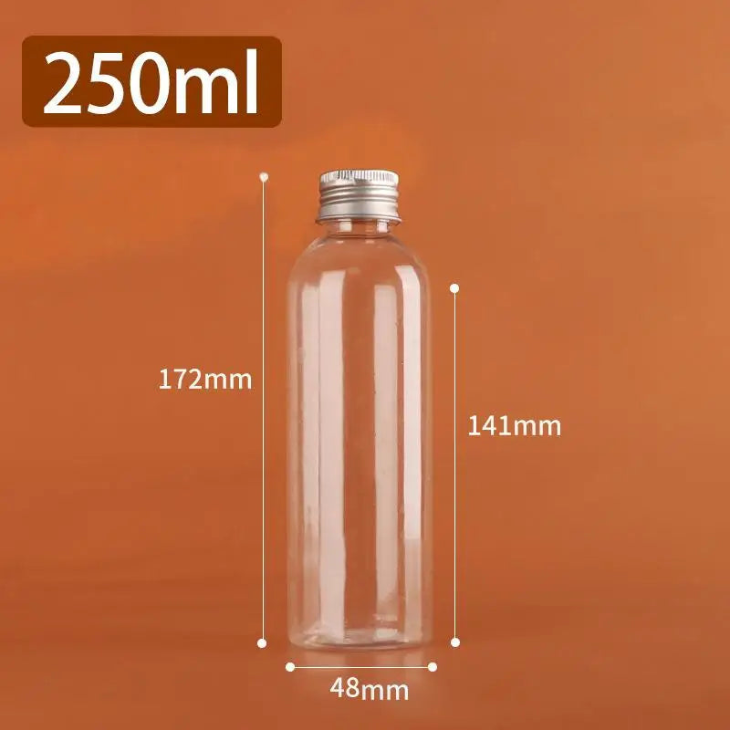 Clear Plastic Bottles with Aluminum Cap – 5ml to 500ml Cosmetic Storage Bottles Richie's A15