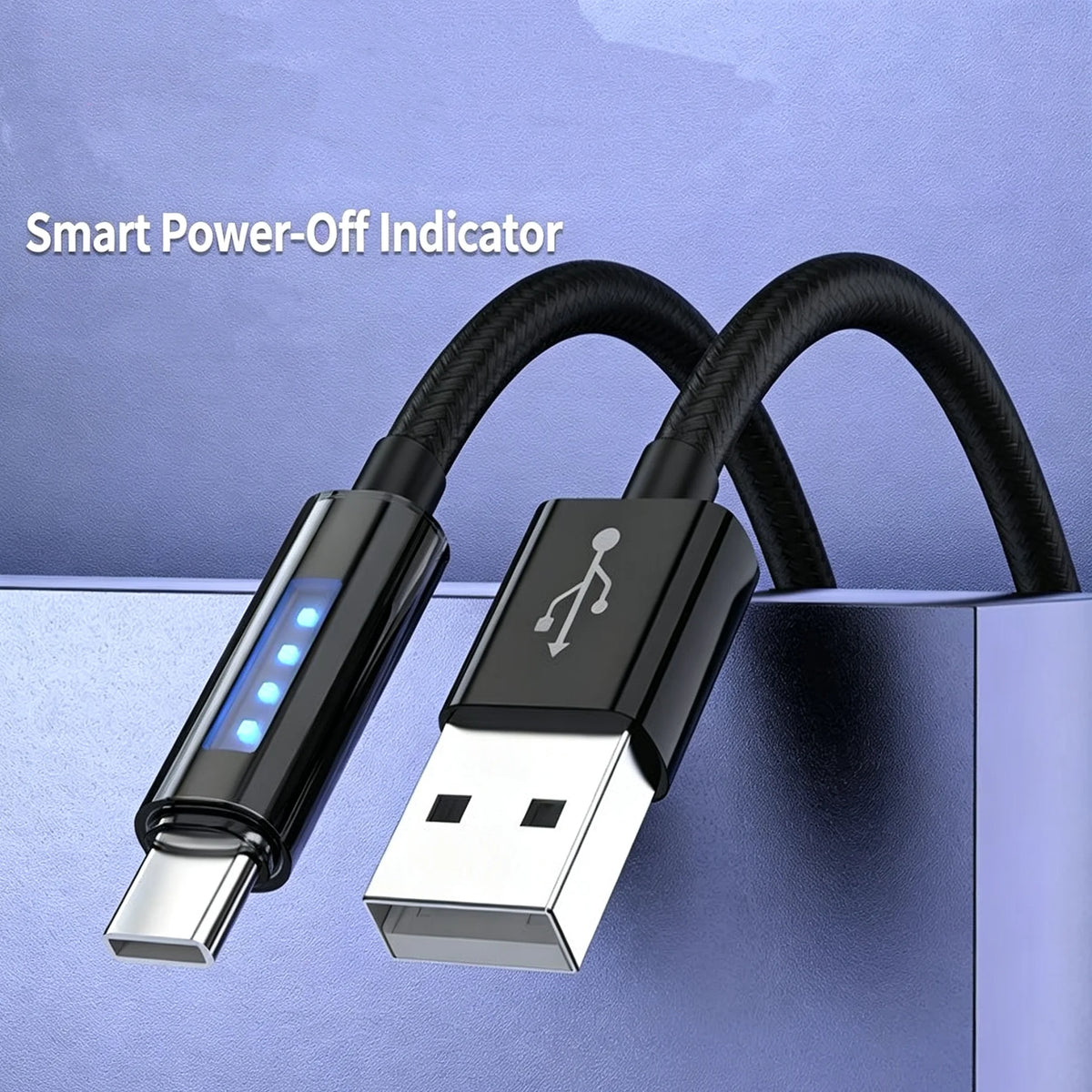 120W USB-A to Type-C Fast Charging Cable with LED Indicator USB Charging Cable Richie's