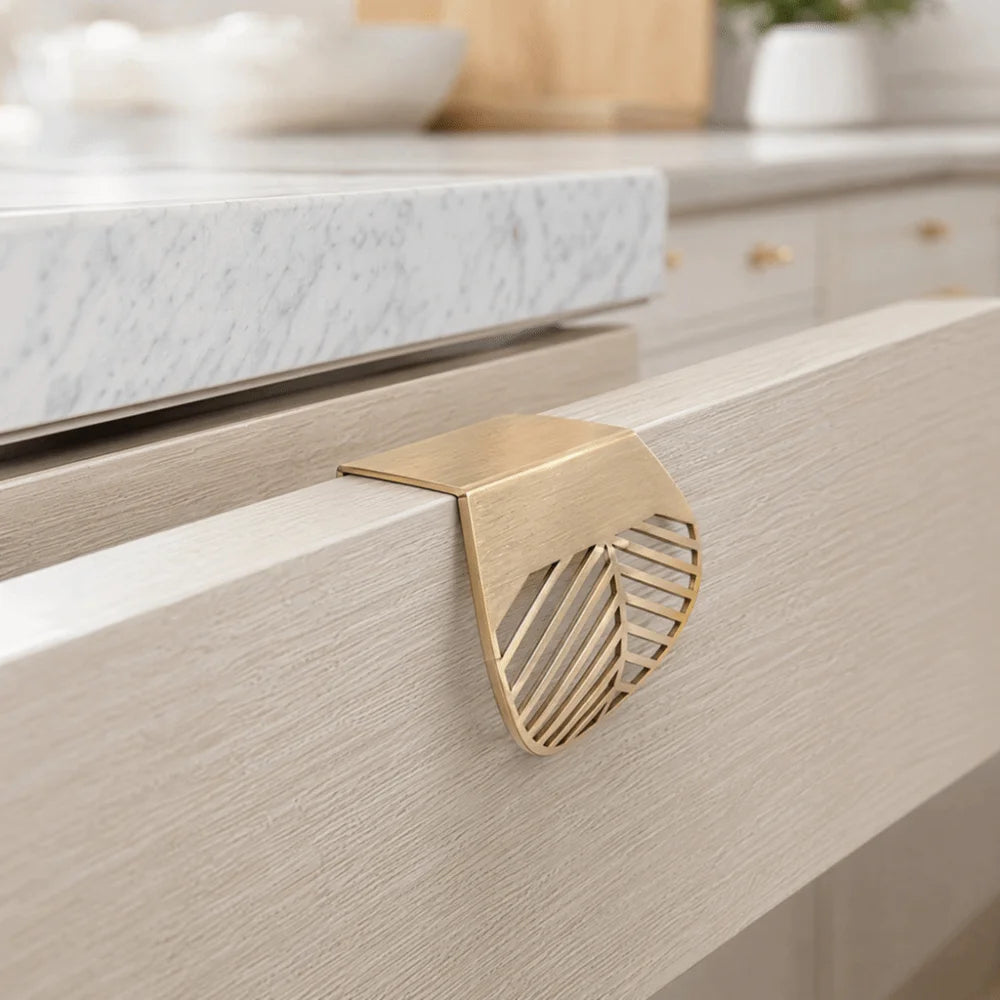 4pcs Gold Leaf Cabinet Pulls – Zinc Alloy Drawer Knobs Cabinet Drawer Pulls Richie's