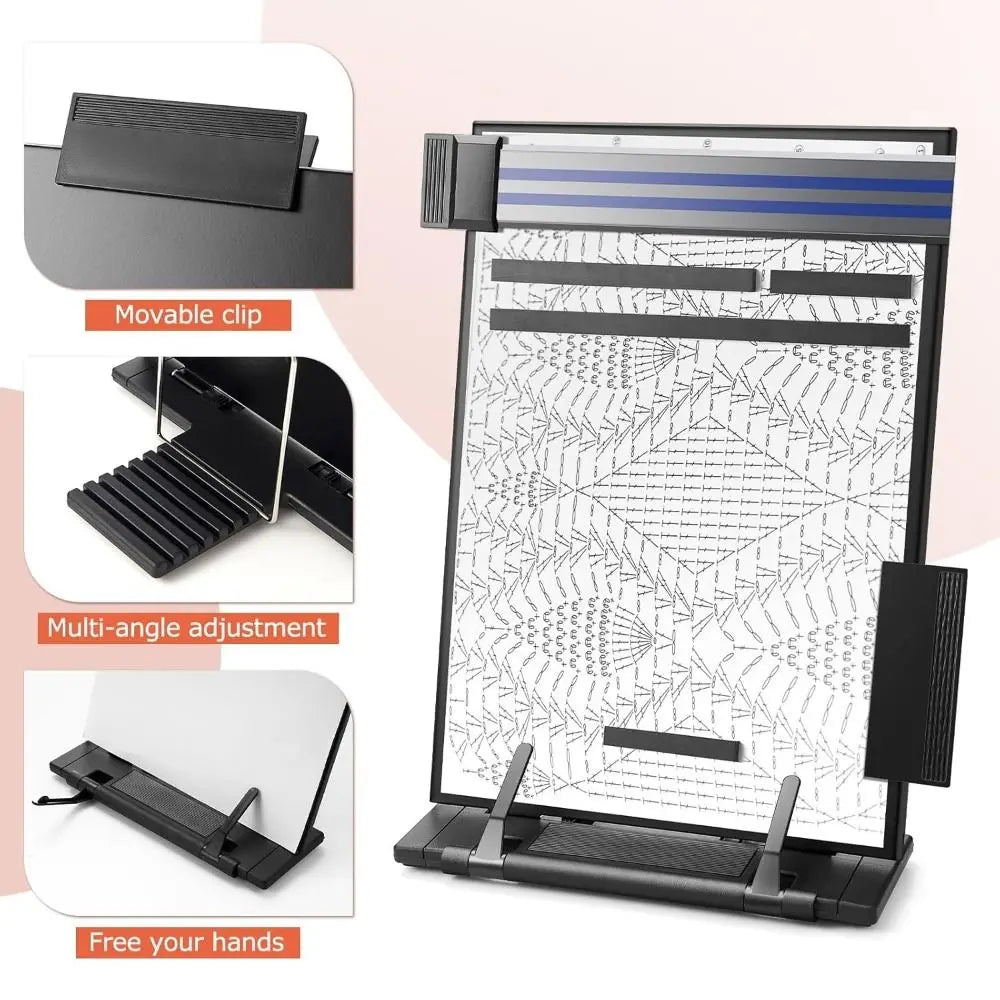 Foldable Knitting Pattern Holder with 4 Magnets | Chart Keeper Knitting Pattern Holder Richie's