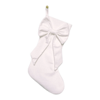Bowknot Christmas Stocking Large Capacity Gift Bag | Multicolor Christmas Stocking Richie's White 14x16cm