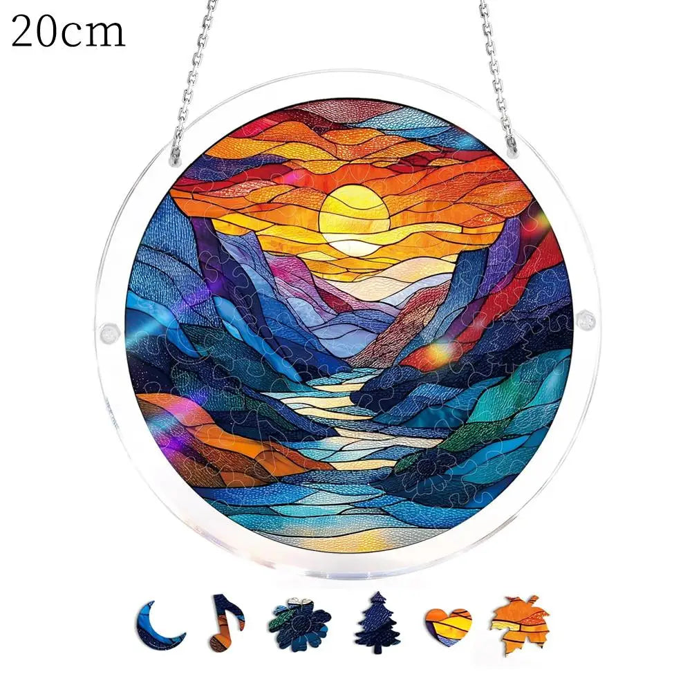 Acrylic Puzzle Suncatcher – DIY Stained Glass Window Hanging Decor Window Suncatcher Richie's C-L