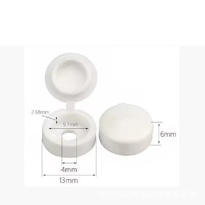 Plastic Screw Caps Decorative Bolt Covers – 50/100/200pcs Screw Caps Richie's white 200pcs
