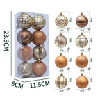 8-Pack 6cm Electroplated Plastic Christmas Ball Ornaments Christmas Tree Ornaments Richie's