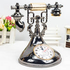 Retro Telephone Alarm Clock – European Style Desk Ornament Decorative Alarm Clock Richie's Grey