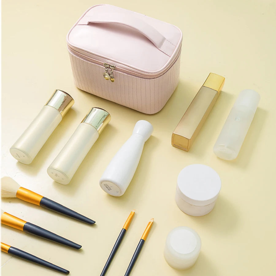 Large PU Travel Cosmetic Bag – Luxury Makeup & Toiletry Organizer Cosmetic Travel Bag Richie's