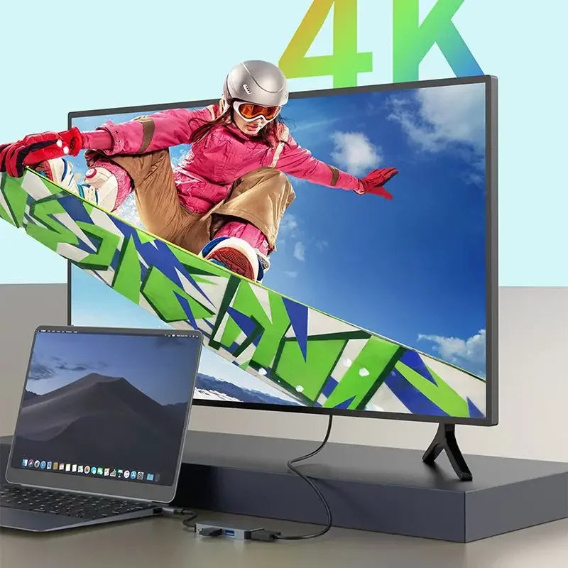 5-in-1 USB-C Hub | 4K HDMI, USB 3.0 & 87W PD Charging USB-C Docking Hub Richie's