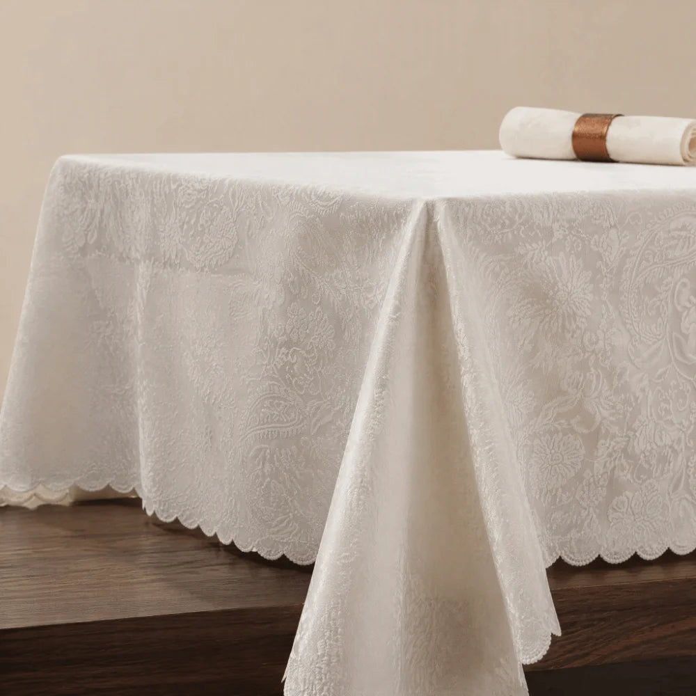 European Floral Embossed Tablecloth – Waterproof & Easy Clean Rectangular Tablecloth Richie's