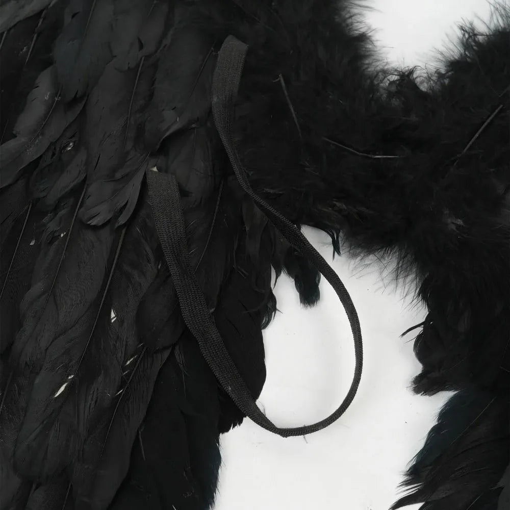 Handmade Feather Angel Wings Cosplay Party Props – Black White Pink Costume Angel Wings Richie's
