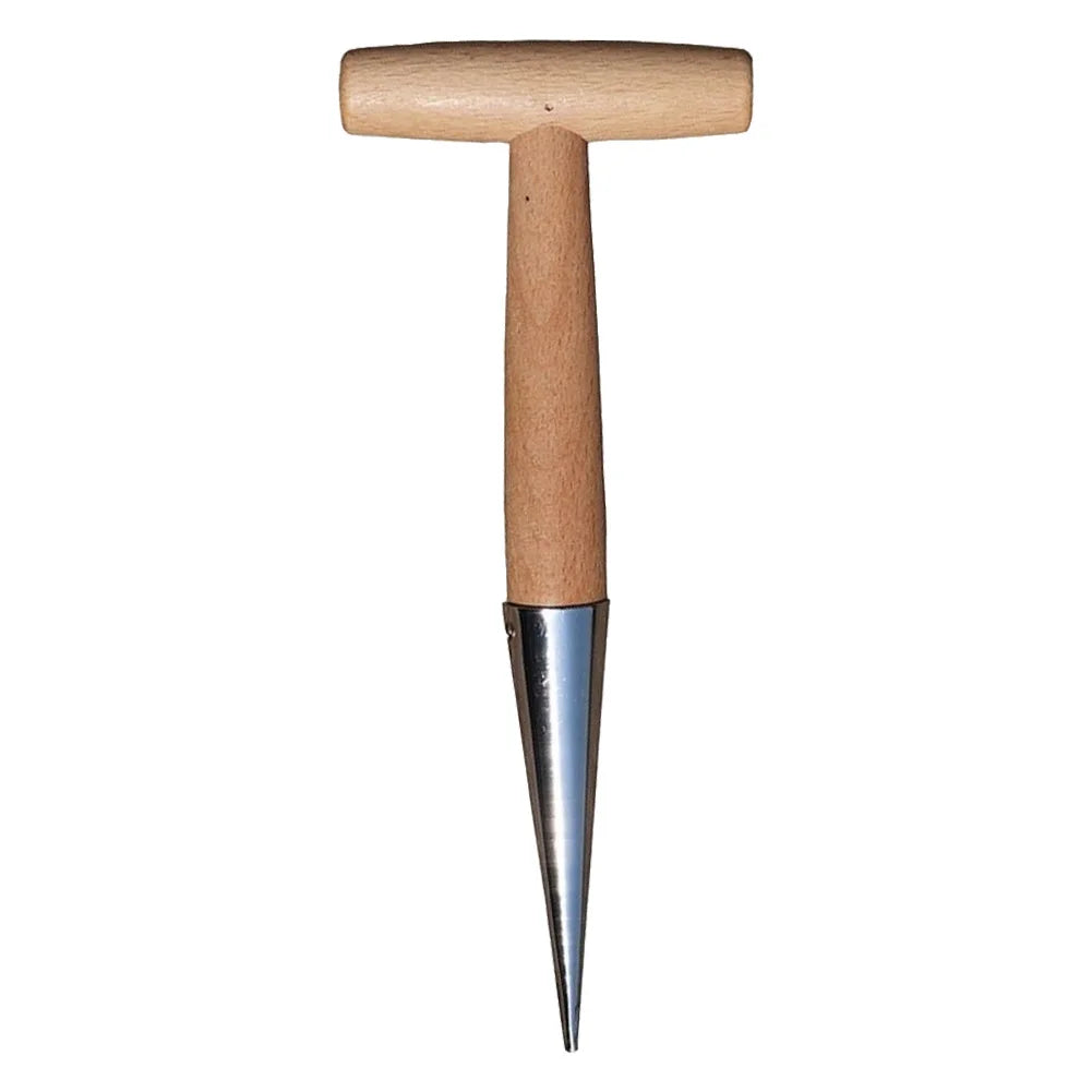 Stainless Steel Hand Dibber with Wooden T-Handle | Bulb Planter Garden Dibber Tool Richie's 1 PC