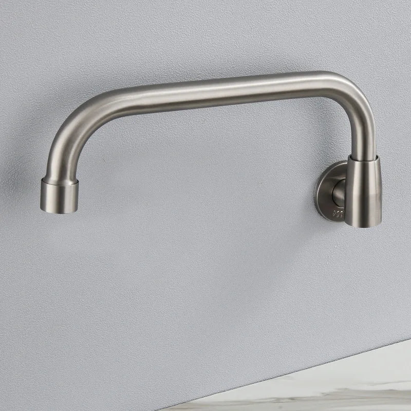 SUS304 Stainless Steel Wall Mount Kitchen Faucet – Swivel Spout Kitchen Faucet Richie's