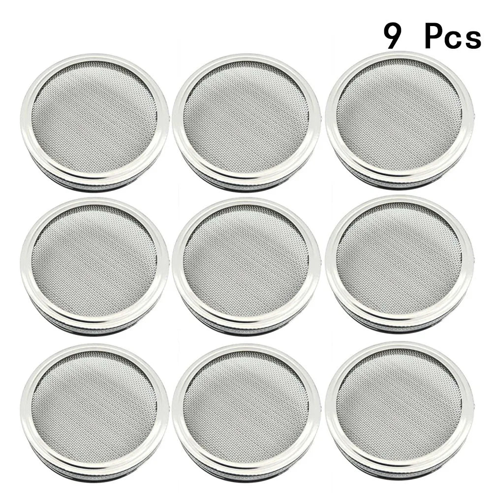 3-Pack Stainless Steel Sprouting Lids for Wide Mouth Mason Jars Mason Jar Sprouting Lids Richie's 8.6X8.6X1.6CM