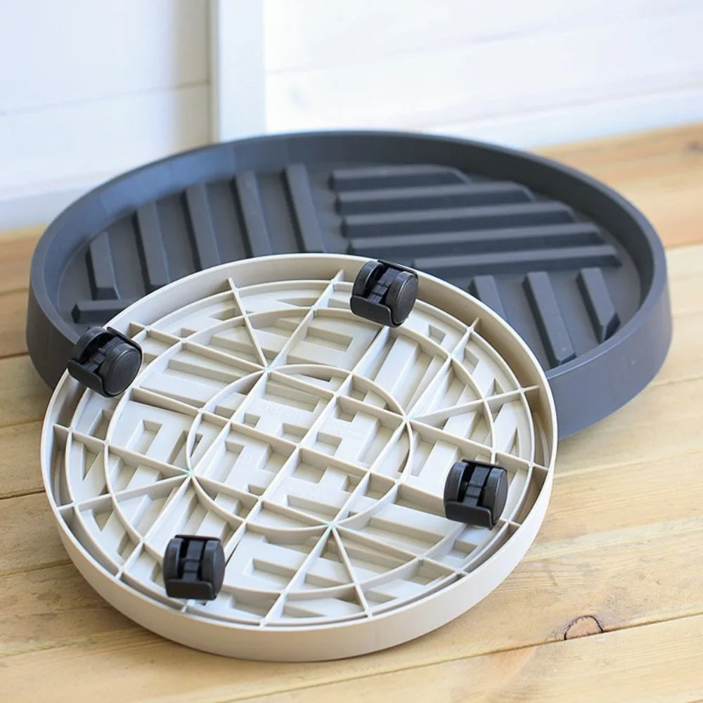 Mobile Plant Pot Stand Tray with Wheels – Round & Square Plant Pot Stand Tray Richie's