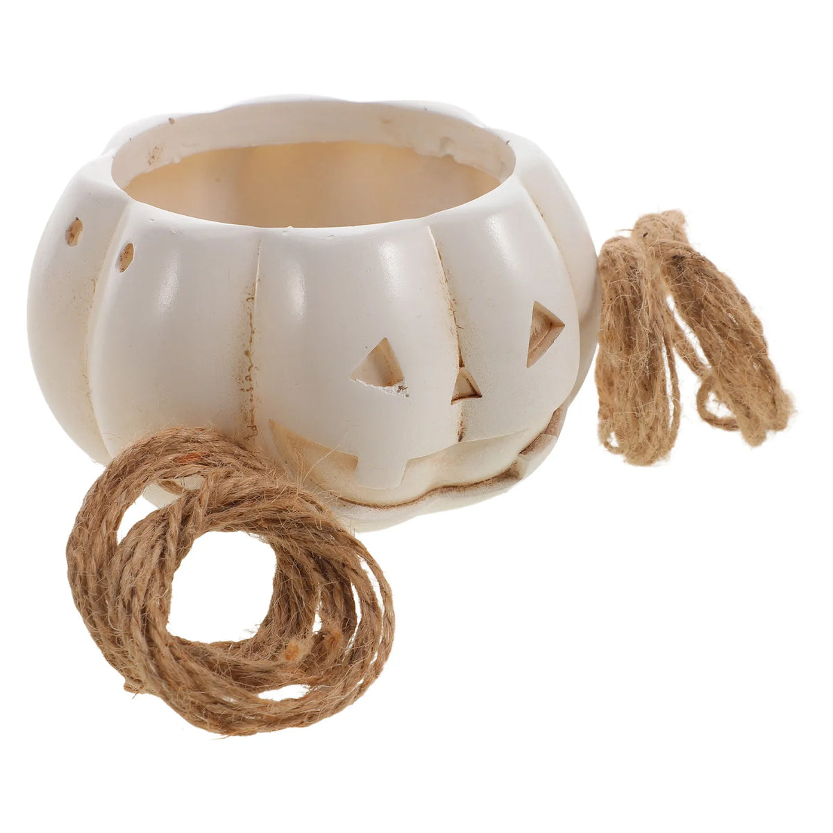 Halloween Hanging Pumpkin Planter White Resin Pot & Drainage Hanging Pumpkin Planter Richie's