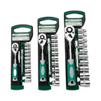 12-Piece Ratchet Wrench Socket Set 1/4 3/8 1/2 Drive – Cr-V Steel Ratchet Socket Set Richie's