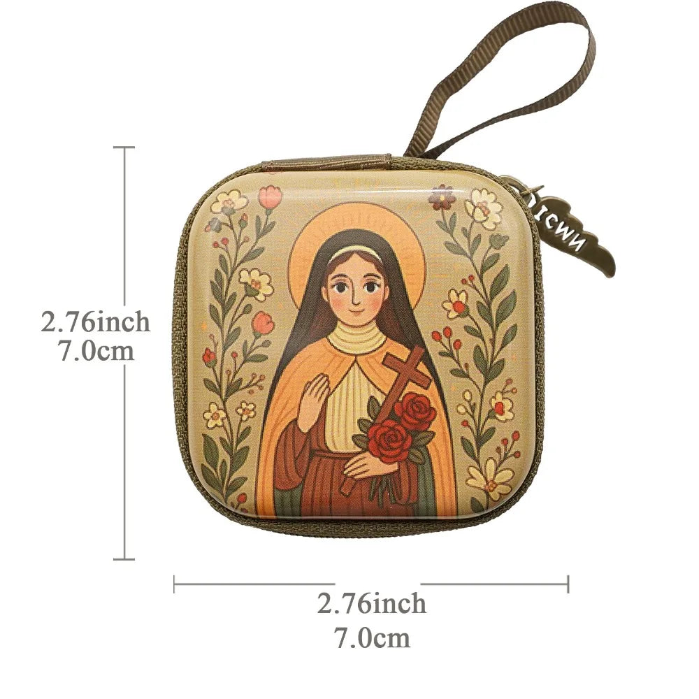 Portable Rosary Storage Bag – Zippered Christian Jewelry Pouch Jewelry Storage Pouch Richie's 9