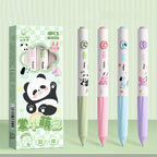4-Pack Themed Gel Pens – Animal, Ballet & Floral 0.5mm Black Ink Gel Pen Set Richie's green black
