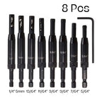 Self-Centering Hinge Drill Bit Set – Woodworking Pilot Hole Tool Hinge Drill Bit Set Richie's 8 Pcs