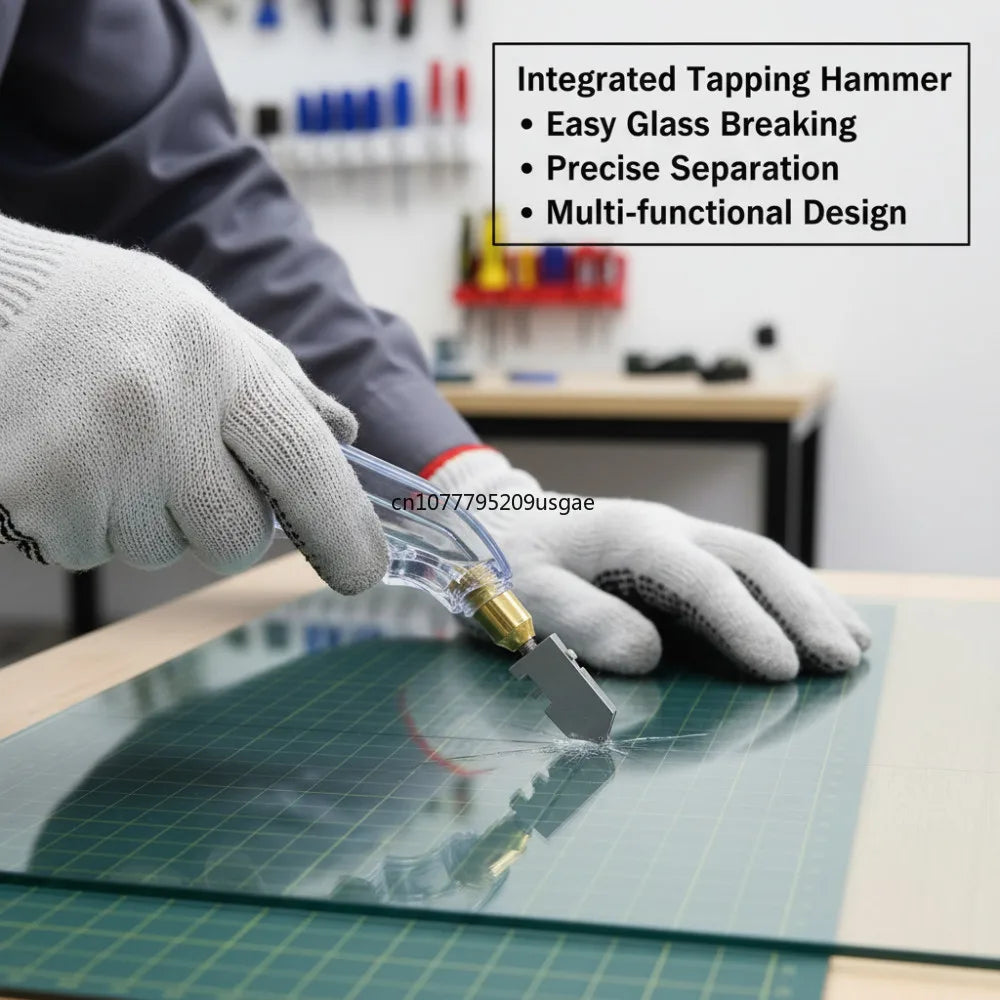 TOTNEND Oil-Fed Glass Cutter – Cuts Glass & Tile 3–15mm Glass Cutting Tool Richie's