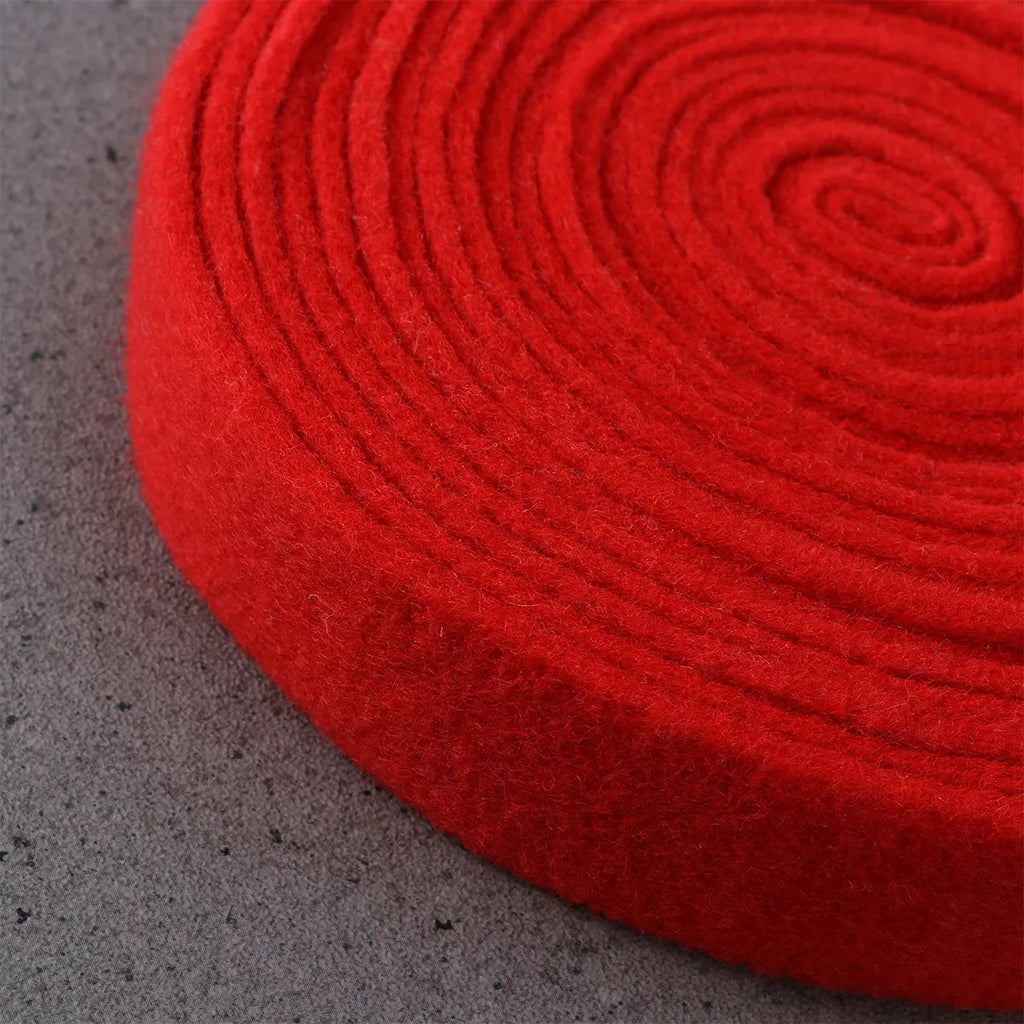 5M Red Wool Felt Ribbon for DIY Crafts & Christmas Decor Felt Craft Ribbon Richie's
