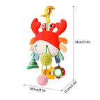 Christmas Baby Plush Rattle Toy – Stroller, Crib & Car Seat Baby Plush Rattle Toy Richie's QBX200 Crab