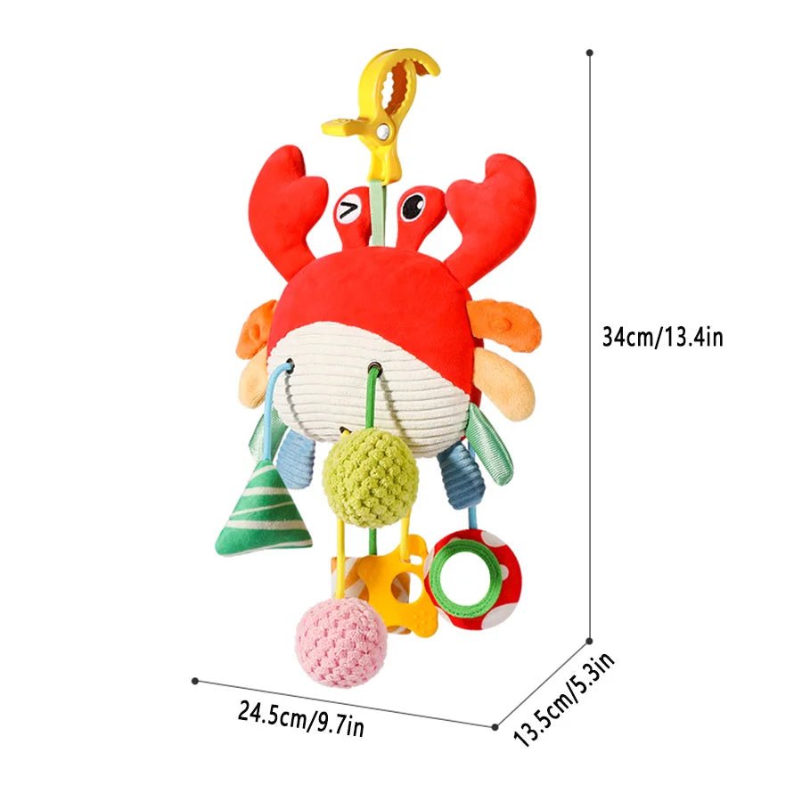 Christmas Baby Plush Rattle Toy – Stroller, Crib & Car Seat Baby Plush Rattle Toy Richie's QBX200 Crab
