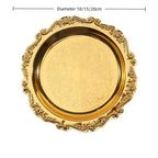 Luxury Round Gold Silver Iron Cake Serving Tray – 3 Sizes Decorative Serving Tray Richie's