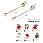 Christmas Stainless Steel Spoon Set with Holiday Pendants Holiday Spoon Set Richie's