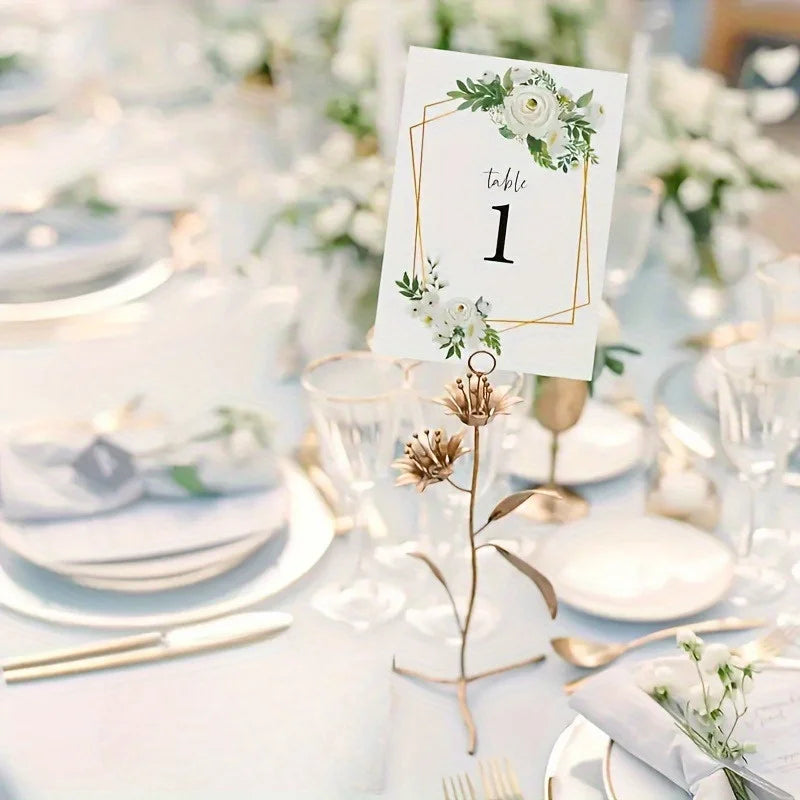 25pcs Geometric Flower Table Number Cards 1–25 | Wedding Decor Table Number Cards Richie's