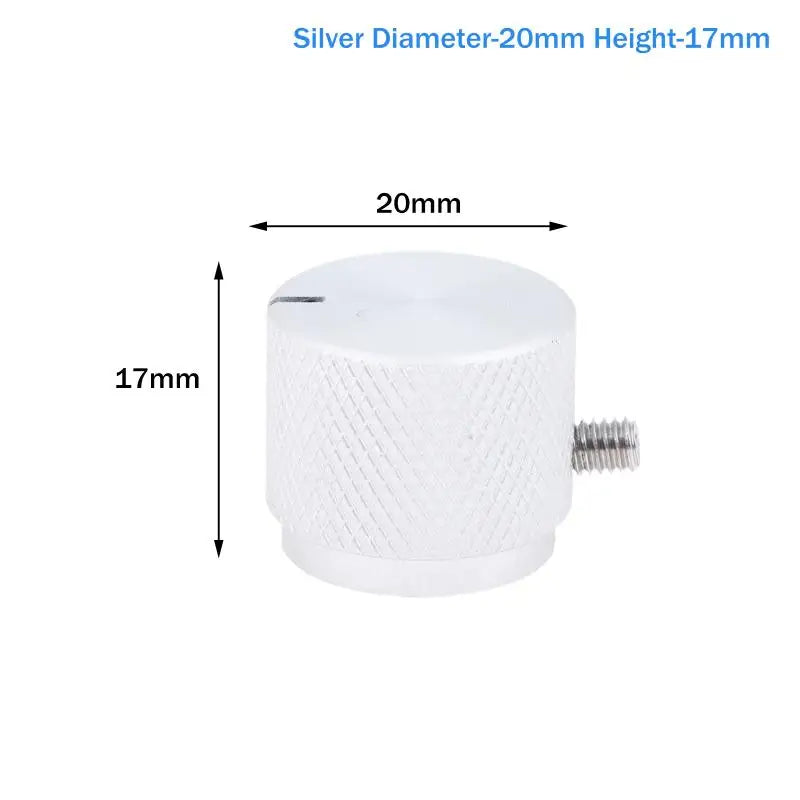 Aluminum Potentiometer Knob 20mm 30mm – Black & Silver Potentiometer Knob Richie's 20x17x6mm Silver None