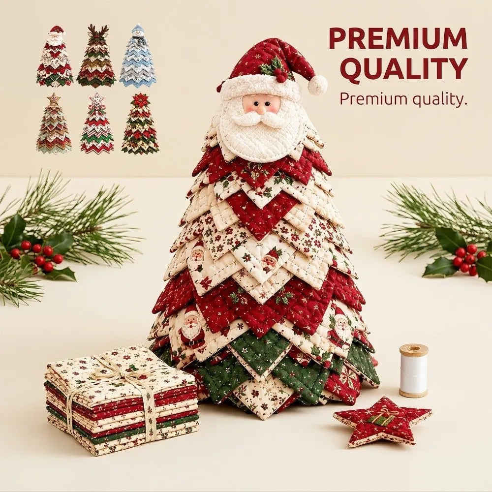Quilted Patchwork Fabric Christmas Tree Kit – Freestanding DIY Christmas Craft Kit Richie's