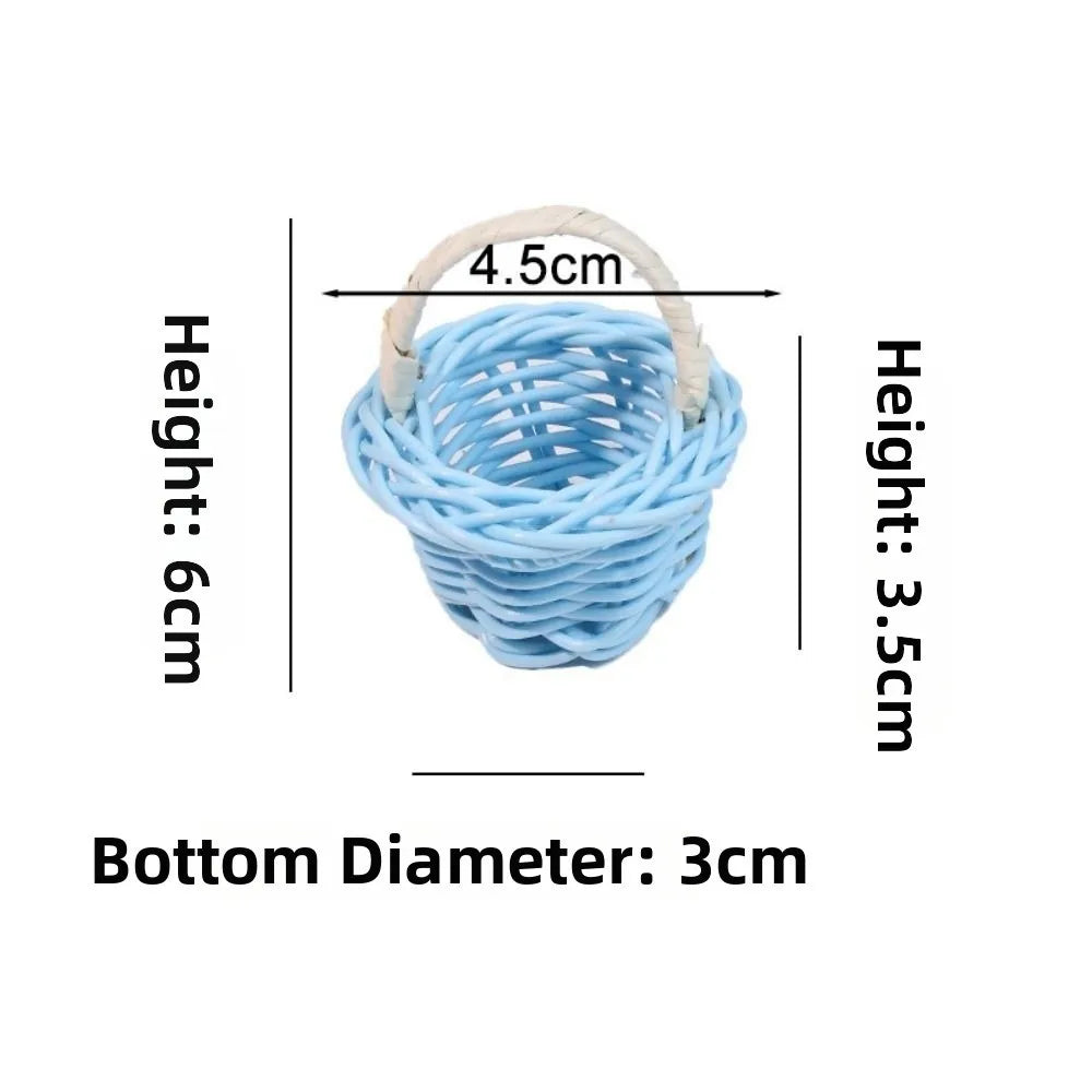 Handmade Round Wicker Basket – Hand-Woven Rattan Storage Hamper Wicker Storage Basket Richie's