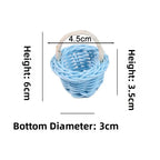 Handmade Round Wicker Basket – Hand-Woven Rattan Storage Hamper Wicker Storage Basket Richie's