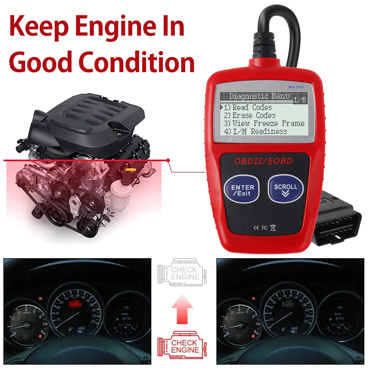 OBD2 Car Fault Code Reader & Engine Diagnostic Scanner OBD2 Diagnostic Scanner Richie's