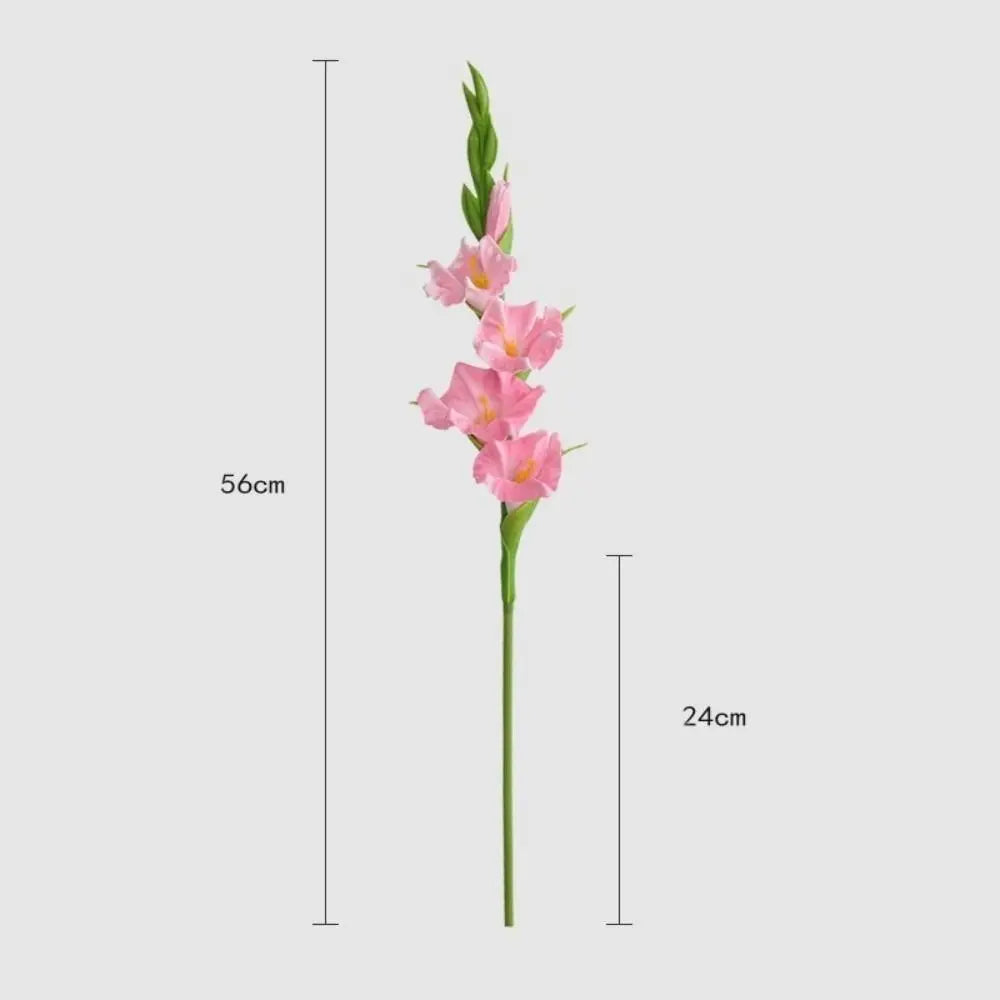 Purple White Artificial Gladiolus Branch – PU Fake Flower Stem Artificial Flower Stem Richie's