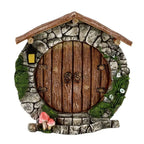 Miniature Fairy Gnome Wooden Door & Window Garden Decor Fairy Garden Decor Richie's Style B