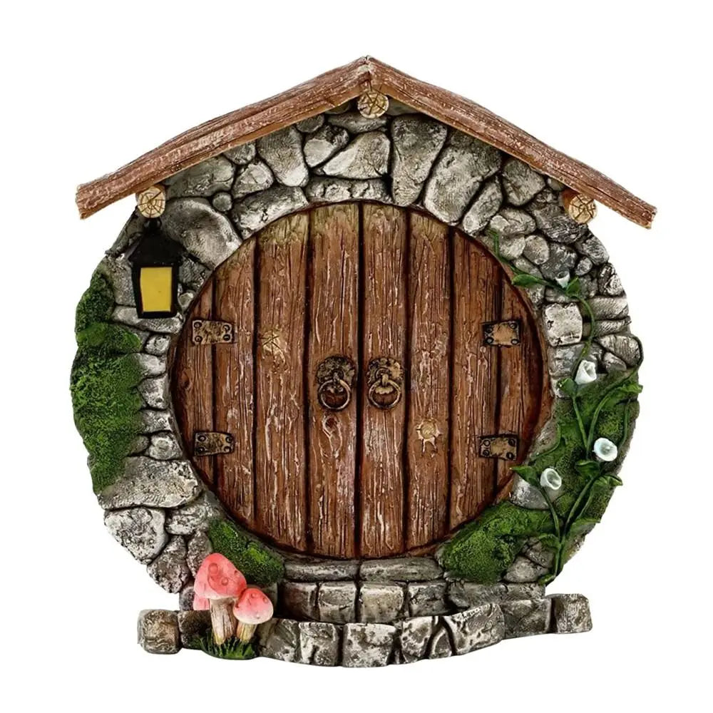 Miniature Fairy Gnome Wooden Door & Window Garden Decor Fairy Garden Decor Richie's Style B