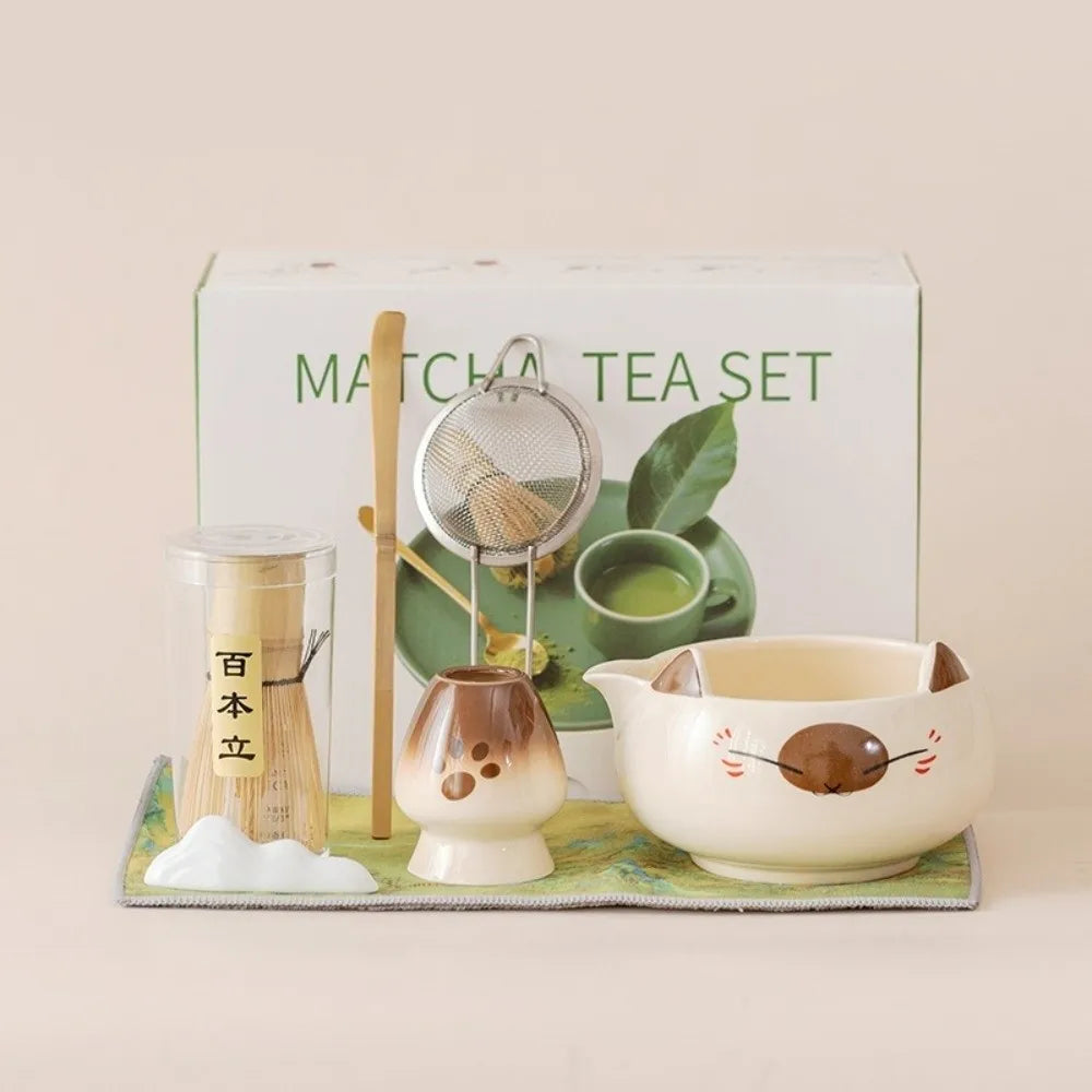 Japanese Matcha Tea Set – Ceramic Bowl & Whisk Gift Box 2/5/7pcs Matcha Tea Set Richie's