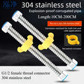 304 Stainless Steel Bellows Hose 1/2" Water Heater Inlet Pipe Plumbing Bellows Hose Richie's 10 cm