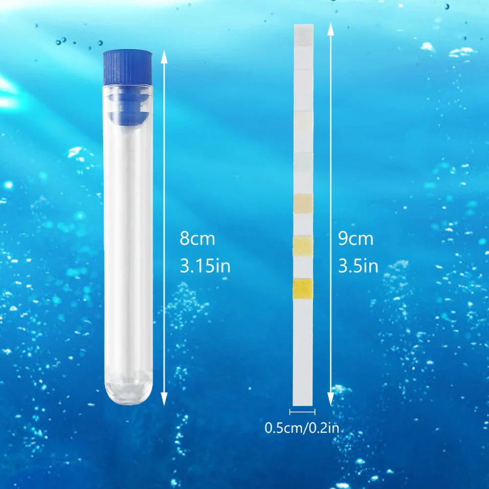 100Pcs 7-in-1 Aquarium Water Test Strips – Fish Tank Kit Aquarium Test Strips Richie's