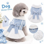Princess Style Dog Winter Dress – Warm Fleece Coat for Small Dogs Dog Winter Dress Richie's