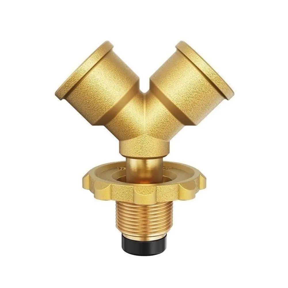 Brass Y-Splitter Propane Gas Adapter | 3-Way Valve Fitting Gas Valve Adapter Richie's