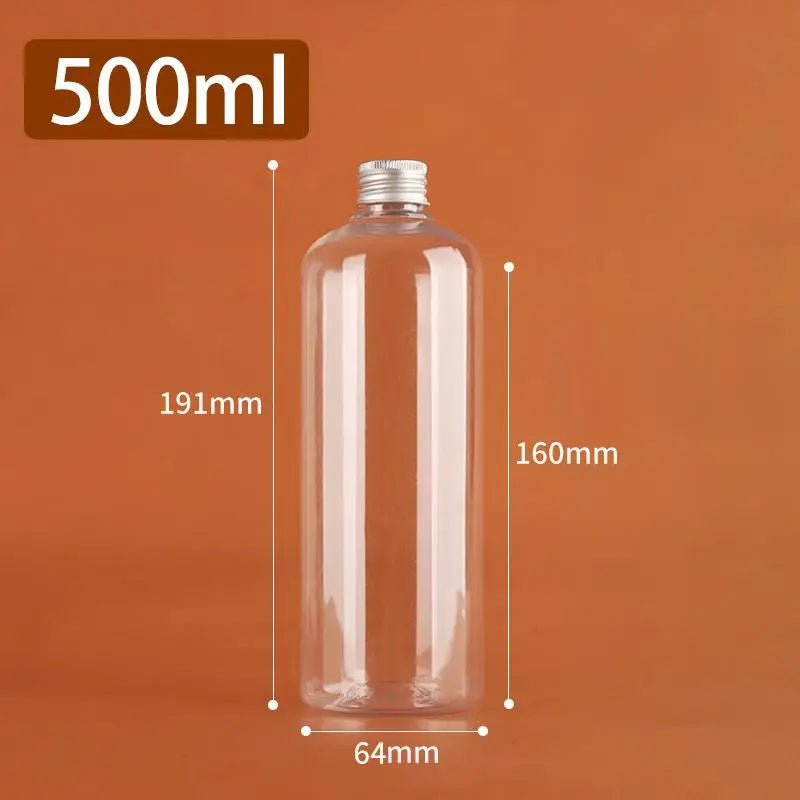 Clear Plastic Bottles with Aluminum Cap – 5ml to 500ml Cosmetic Storage Bottles Richie's A18