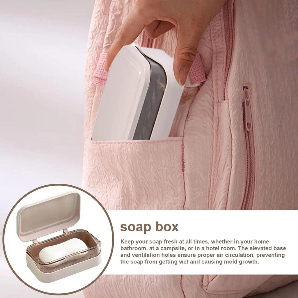 Portable Double Layer Travel Soap Box with Drainage & Lid Travel Soap Dish Richie's