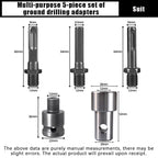 Earth Auger Adapter – 4 Interface Types, Cr-V Steel Auger Drill Adapter Richie's 06-5pcs