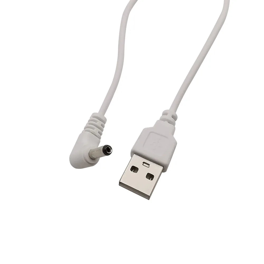 USB to 3.5mm x 1.35mm DC 5V Charging Cable 100cm – White USB Power Cable Richie's