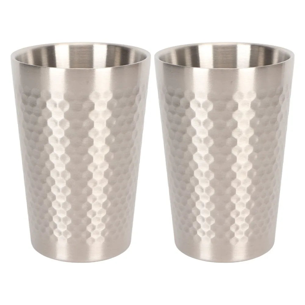 2-Pack 304 Stainless Steel Stackable Camping Cups 350ml Stainless Steel Tumbler Richie's