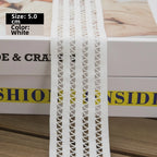 Elastic Lace Fringe Trimmings 3/5/7cm Wide – 5 Yards DIY Trim Lace Trim Richie's White-5cm L