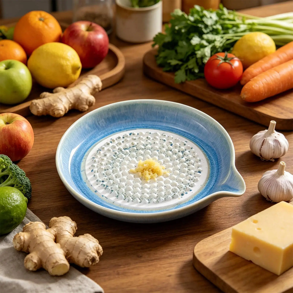 Handmade Ceramic Garlic Grater Plate – Gradient Glaze Kitchen Dish Ceramic Grater Plate Richie's