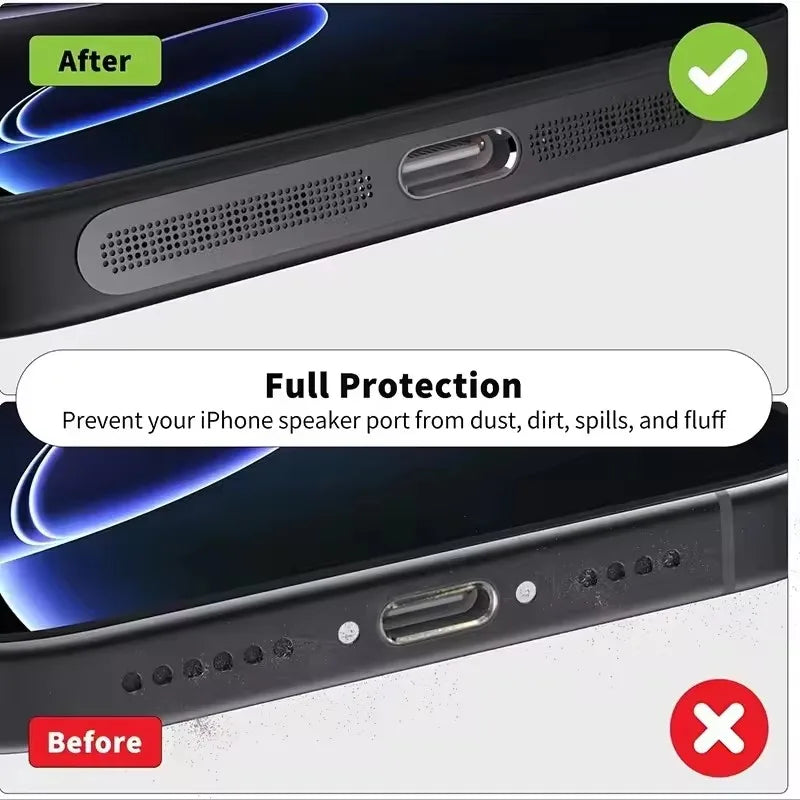5-Pack Metal Anti-Dust Mesh Stickers for iPhone 17 Series Phone Dust Protector Richie's